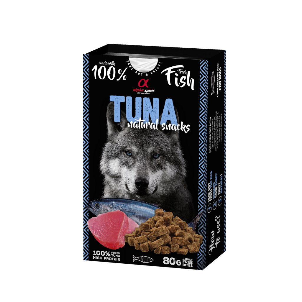 Alpha Spirit Tuna Natural Dog Treats (80g) - North East Pet Shop