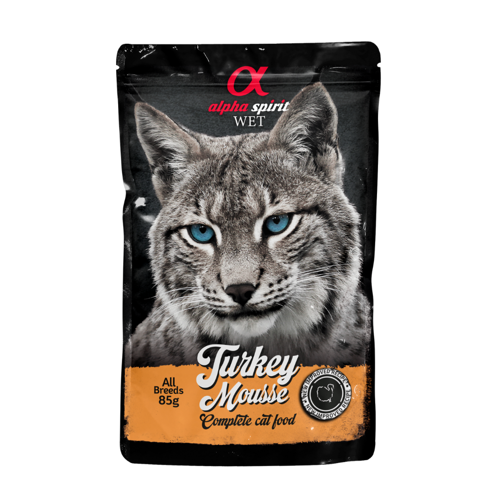 Alpha Spirit Turkey Mousse Complete Cat Food (85g) - North East Pet Shop