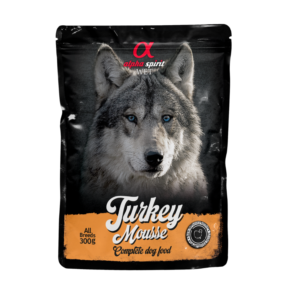 Alpha Spirit Turkey Pate Complete Dog Food (300g) - North East Pet Shop