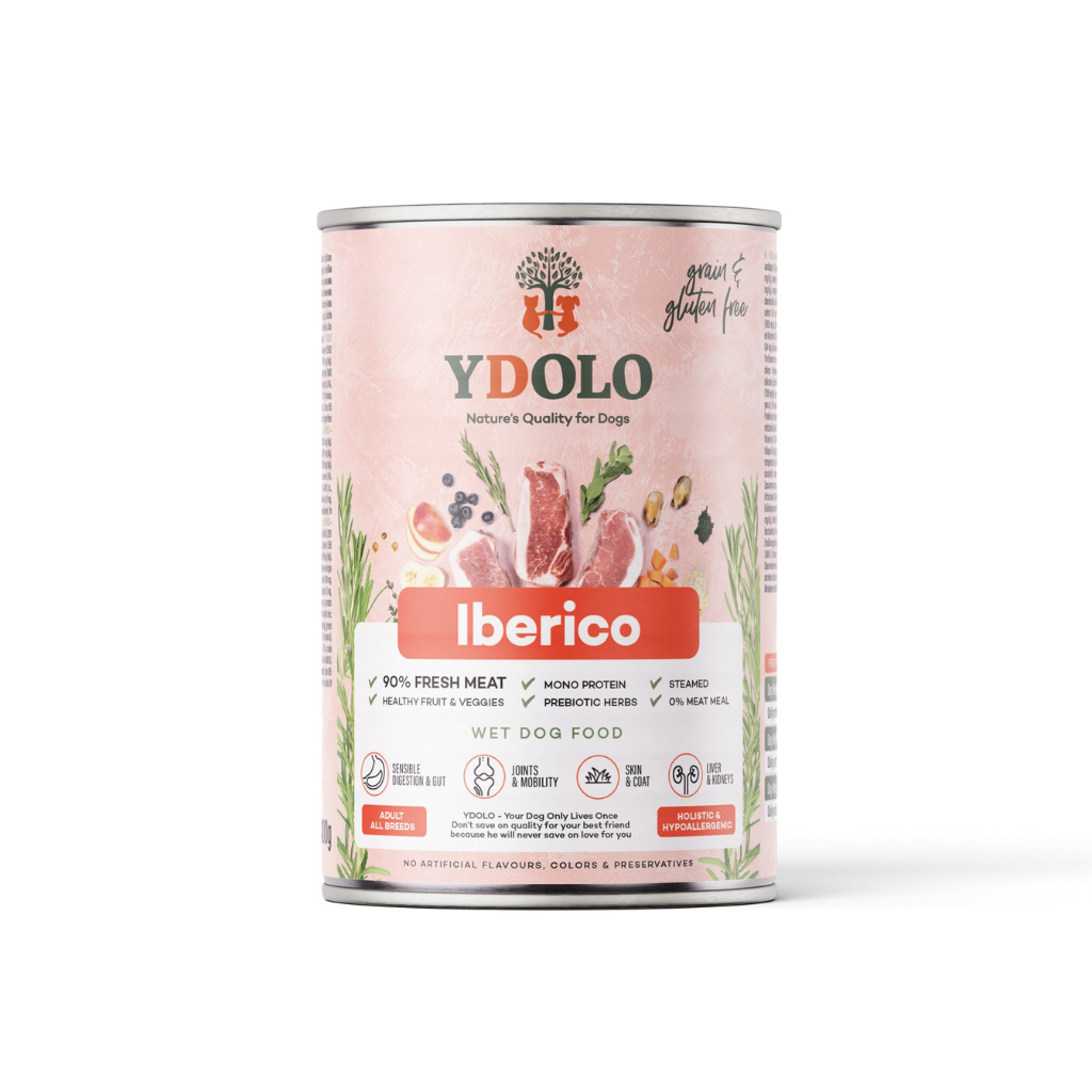YDOLO Iberico Complete Wet Food for Dogs – Healthy and Pure (6 x 400g) - North East Pet Shop