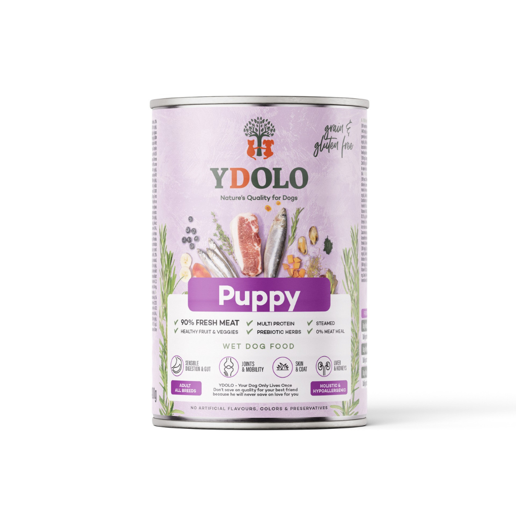 YDOLO Complete Wet Food for Puppies – Healthy and Pure (6 x 400g) - North East Pet Shop