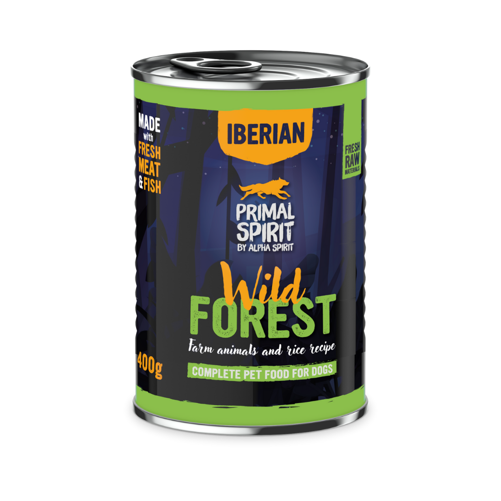Primal Spirit Iberian Wild Forest Complete Wet Canned Dog Food (6 x 400g) - North East Pet Shop