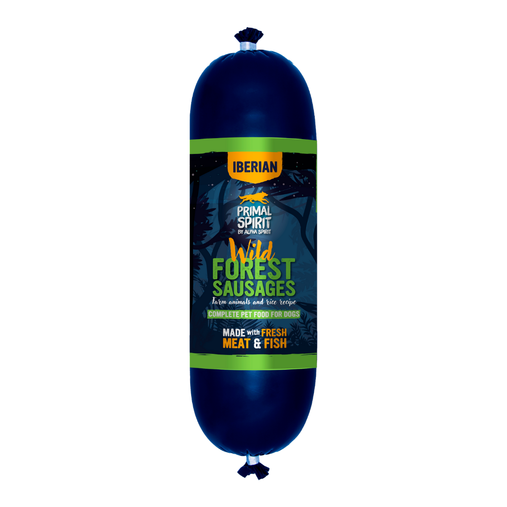 Primal Spirit Iberian Wild Forest Complete Wet Sausage for Adult Dogs (1kg) - North East Pet Shop