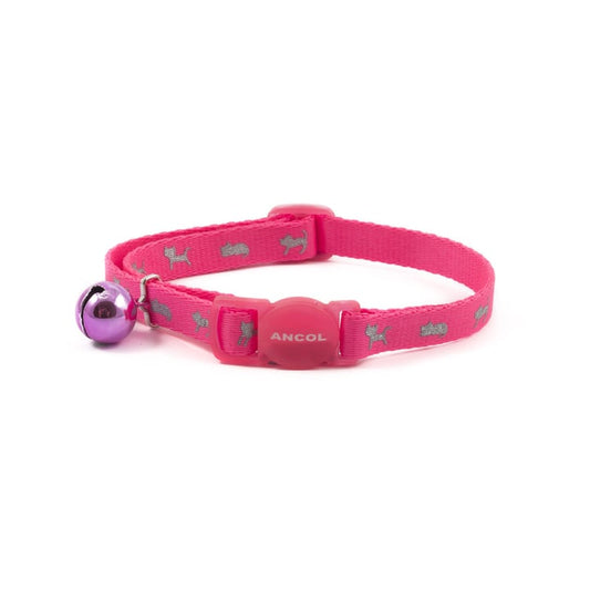 Ancol High Visibility Pink Cat Collar - Case of 3