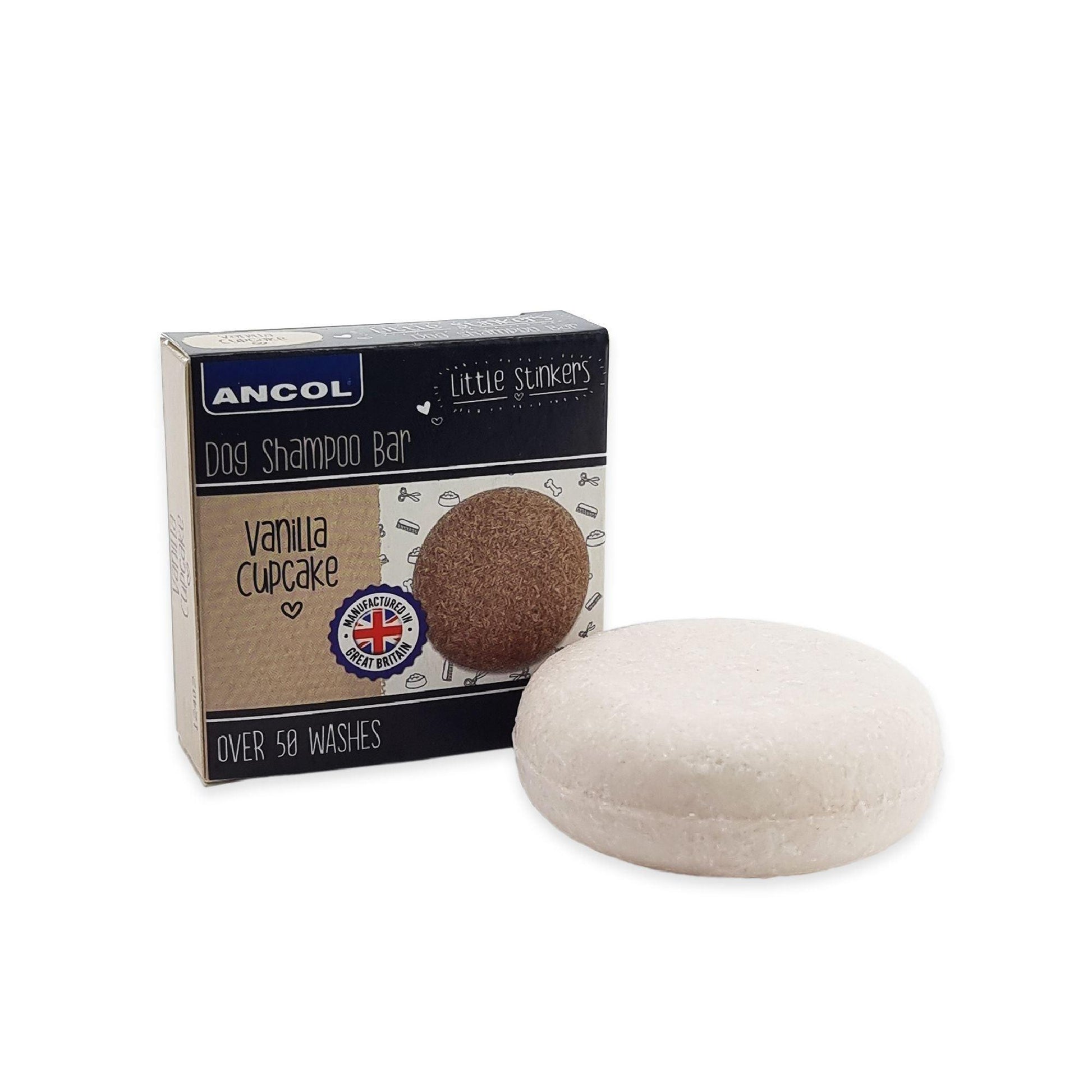 Ancol Little Stinker Dog Shampoo Bar Vanilla Cupcake 50g