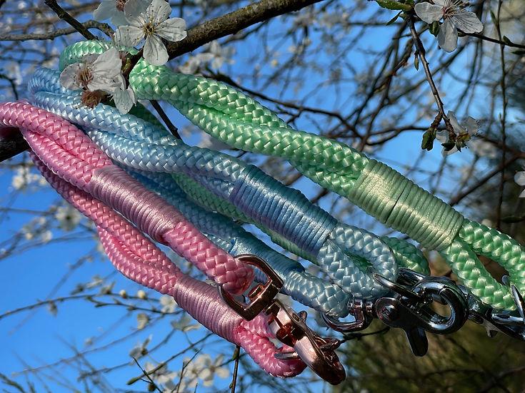 Twisted Collar - Handmade Paracord Dog Collar - 12-16" / Nickel / Normal Clasp