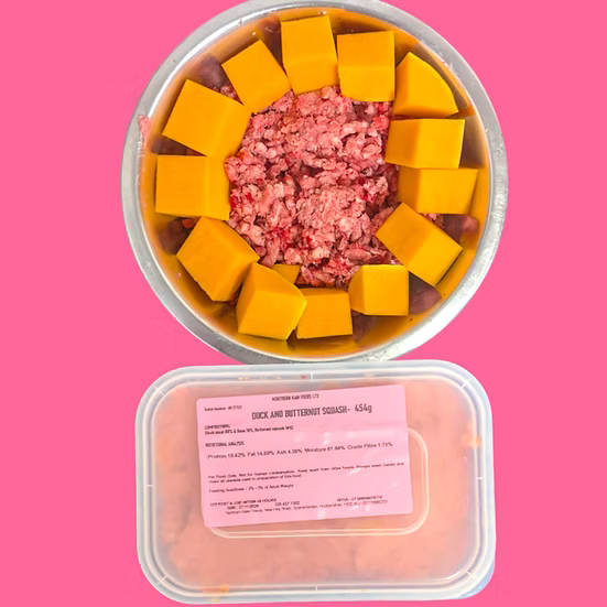 Northern Raw Feeds - Duck & Butternut Squash - 454g