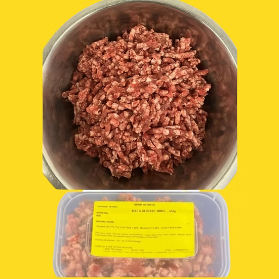 Northern Raw Feeds - Premium Boneless Beef & Ox Heart - 454g