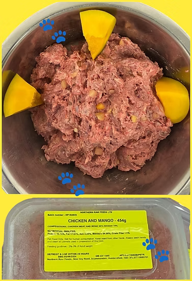 Northern Raw Feeds - Chicken & Mango - 454g