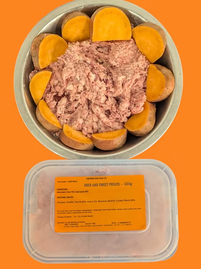 Northern Raw Feeds - Duck & Sweet Potato - 454g