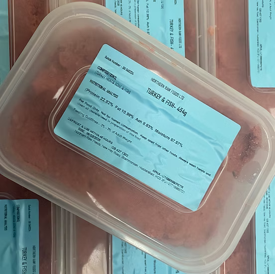 Northern Raw Feeds - Turkey & Fish - 454g