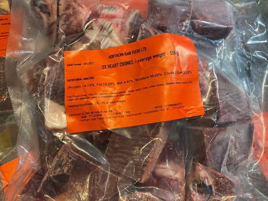 Northern Raw Feeds - Ox Heart Chunks - 500g