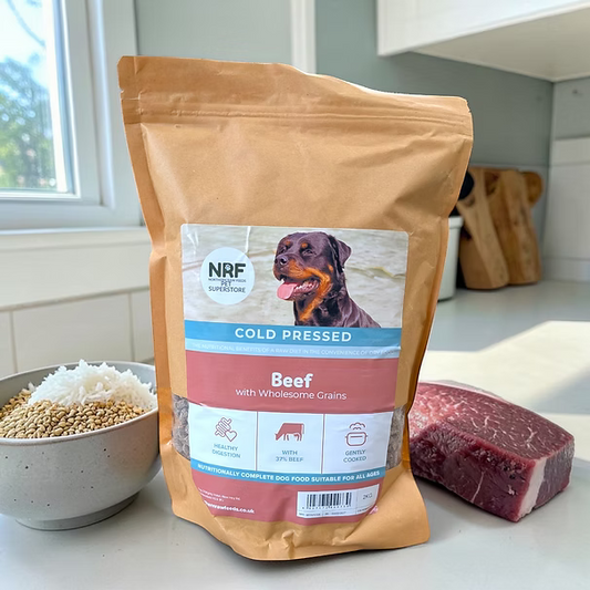 N.R.F Cold Pressed Raw - Beef with Wholesome Grains - 2kg