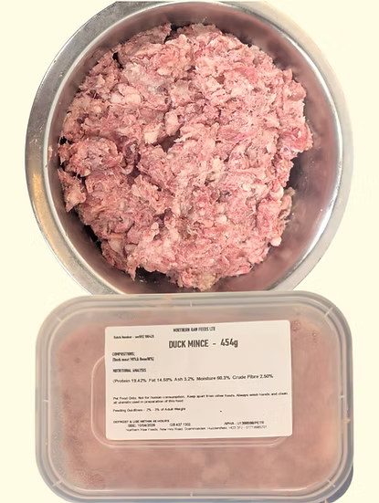 Northern Raw Feeds - Duck Mince - 454g