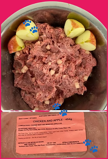 Northern Raw Feeds - Chicken & Apple - 454g