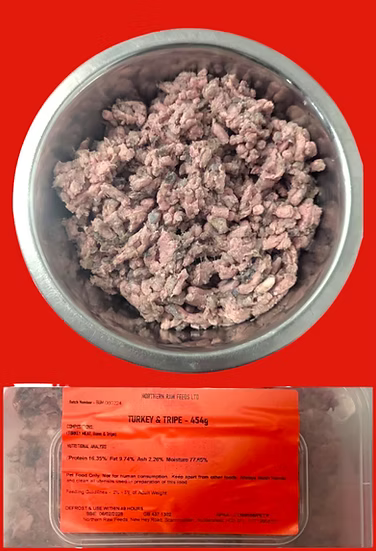 Northern Raw Feeds - Turkey & Tripe - 454g