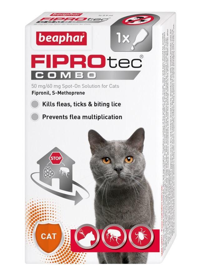 Beaphar FIPROtec COMBO Flea and Tick Spot On for Cats 1 pipette