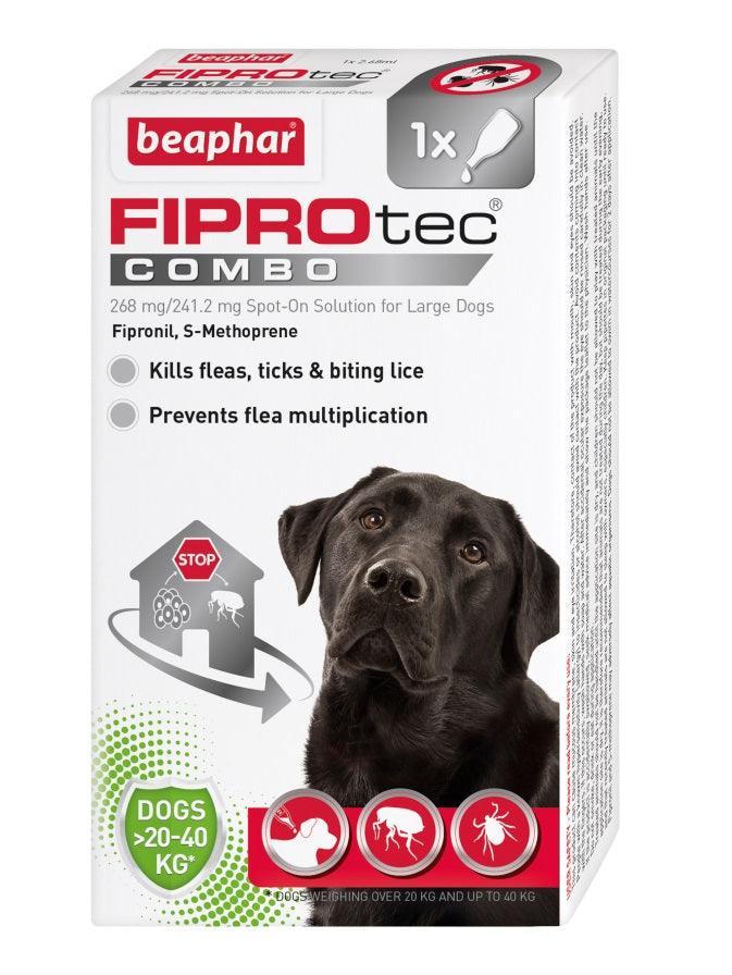 Beaphar FIPROtec COMBO Flea and Tick Spot On for Large Dogs 1 pipette