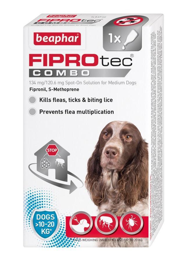 Beaphar FIPROtec COMBO Flea and Tick Spot On for Medium Dogs 1 pipette