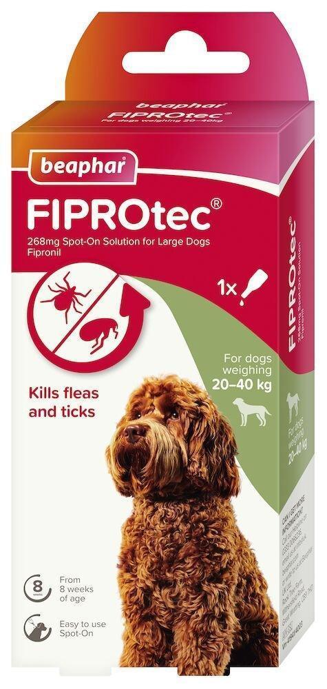 Beaphar FIPROtec Flea and Tick Spot On for Large Dogs (20-40kg) 1 pipette