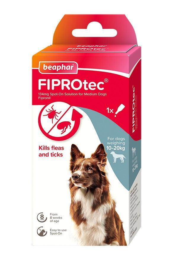 Beaphar FIPROtec Flea and Tick Spot On for Medium Dogs (10-20kg) 1 pipette