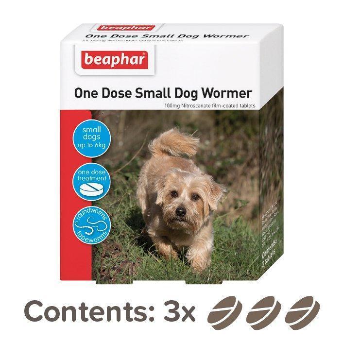 Beaphar One Dose Worming Tablets Small Dog and Puppy (up to 6kg) 3 Tablets