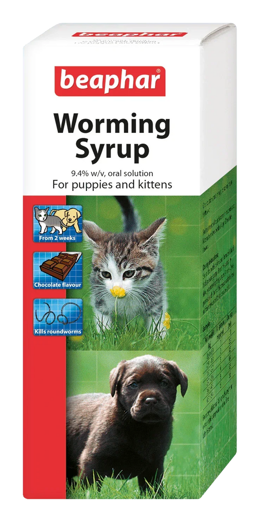 Beaphar Worming Syrup for Puppies & Kittens 45ml - North East Pet Shop Beaphar