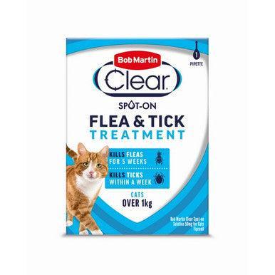 BM Clear Flea Clear Spot On for Cats (1 Pipette) - North East Pet Shop Bob Martin