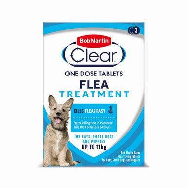 Bob Martin Clear Flea Tablets for Small Dogs Puppies and Cats (3Tabs)