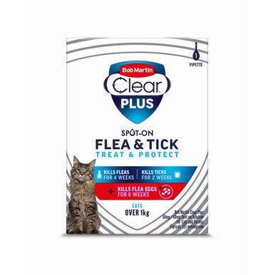 Bob Martin Clear PLUS 50mg / 60mg Spot On Solution for Cats and Ferrets 1T