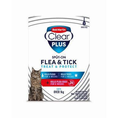 Bob Martin Clear PLUS 50mg / 60mg Spot On Solution for Cats and Ferrets 3T