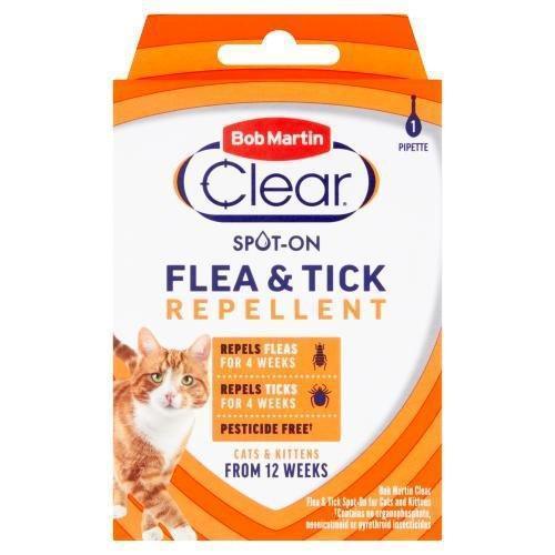 Bob Martin Clear Cat Spot On Flea and Tick Repellent 4 Week 1 pipette