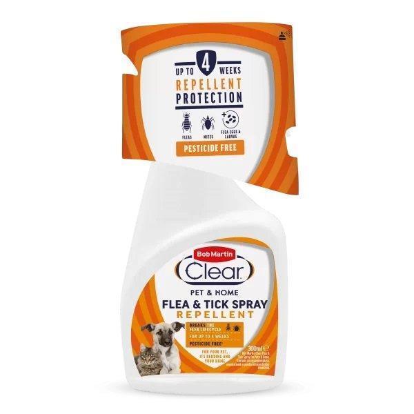 Bob Martin Clear Pet and Home Flea and Tick Spray Repellent 300ml