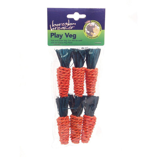 Boredom Breaker Mini Sisal Carrot x6 - North East Pet Shop Rosewood
