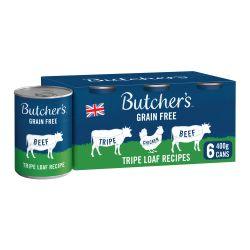 Butcher's Tripe Loaf Recipes Dog Food Cans 6pk, 400g - North East Pet Shop Butchers