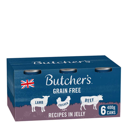 Butcher's Recipes in Jelly Dog Food Cans – 12 x 400g / 18 x 400g / 6 x 400g – product view 2