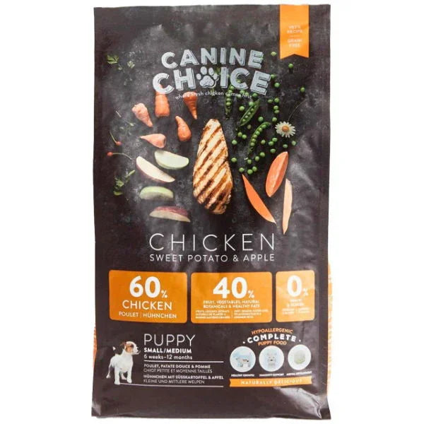 Canine Choice Grain Free Small & Medium Puppy Dry Dog Food - Chicken 7kg - North East Pet Shop Canine Choice