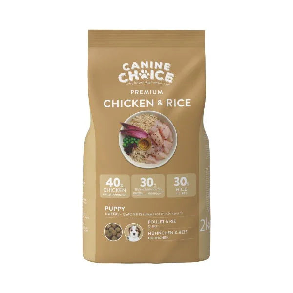 Canine Choice Premium Puppy Dry Dog Food 2kg - Chicken - North East Pet Shop Canine Choice