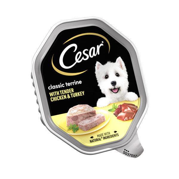 Cesar Classic Terrine Wet Dog Food with Chicken and Turkey 14 x 150g - North East Pet Shop Cesar