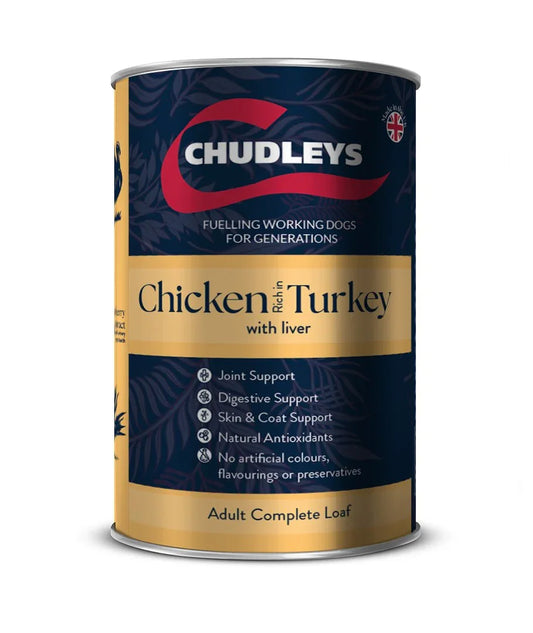 Chudleys Chicken, Turkey & Liver Wet 12x395g - North East Pet Shop Chudleys