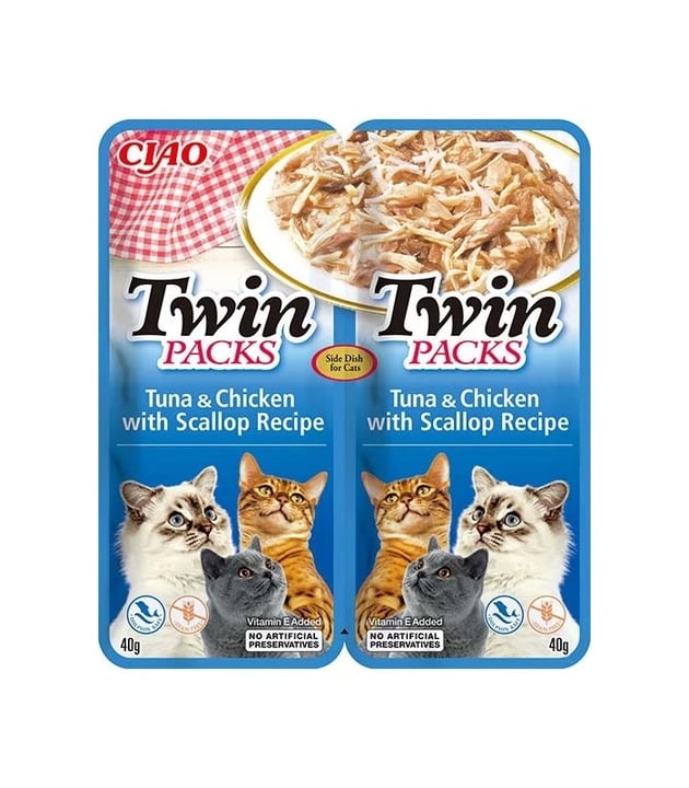 Ciao Twin Packs Tuna & Chicken with Scallop Recipe in Scallop Broth