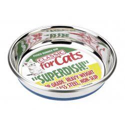 Classic Non Slip Cat Stainless Steel Superdish, 6" - North East Pet Shop Classic