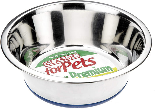 Classic S Steel Non-Slip Dish 6x5.75" - North East Pet Shop Classic