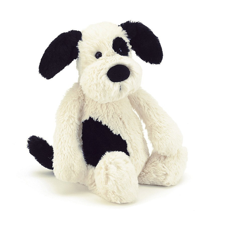Jellycat Bashful Black & Cream Puppy – Medium 31cm