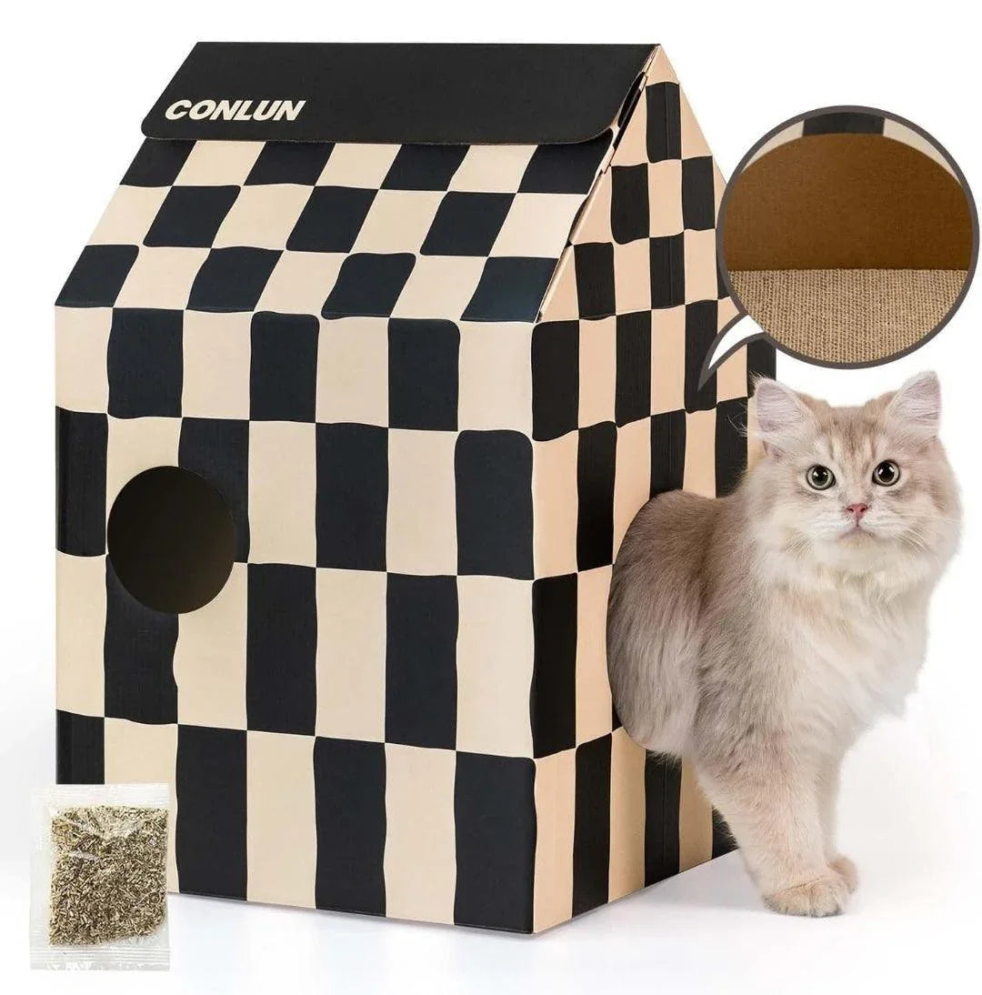 Conlun Cardboard Cat House - Geo
