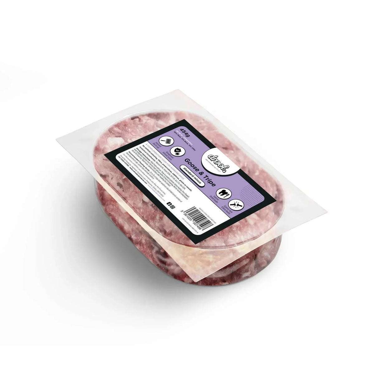 Drool Mince Standard Goose & Tripe 454g - North East Pet Shop Drool
