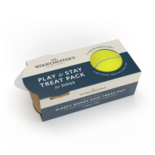 Sir Woofchester’s - Play & Stay Treat Pack for Dogs | Dog Welcome Pack - Single Pack