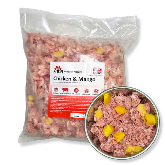 Fur Baby Nutrition Chicken & Mango Frozen Dog Food 1kg - North East Pet Shop Fur Baby Nutrition