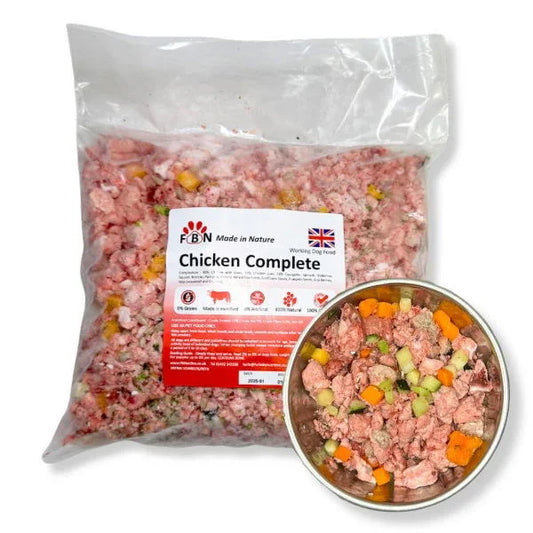 Fur Baby Nutrition Chicken Complete Frozen Dog Food 1kg - North East Pet Shop Fur Baby Nutrition
