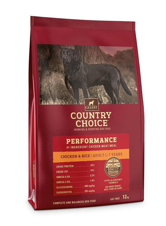 Gelert Country Choice Adult Performance Chicken 12kg VAT FREE - North East Pet Shop Gelert